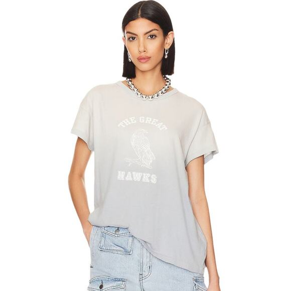 The GREAT. The Boxy Crew with Hawk Graphic XS - Picture 2 of 11